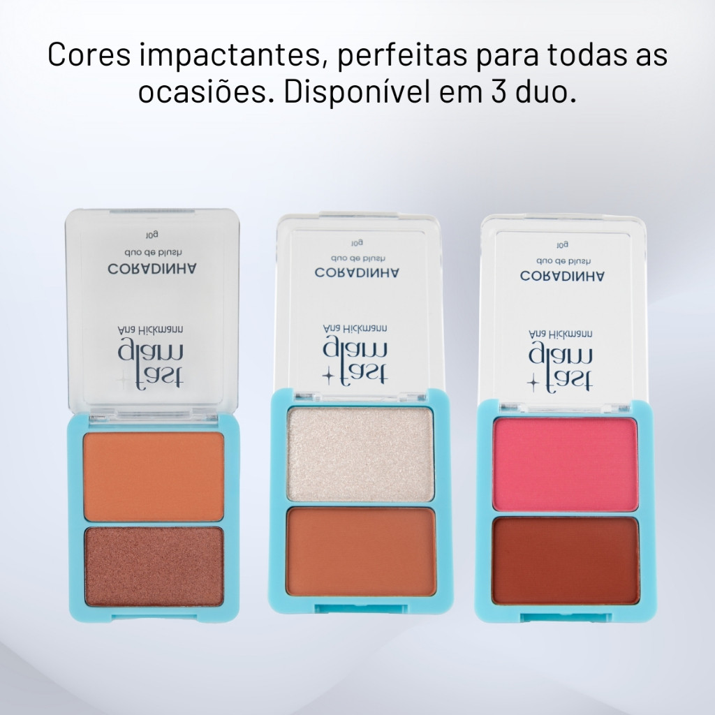 Blush Duo Fast Glam Coradinha Blush Contorno Iluminador Ana Hickmann