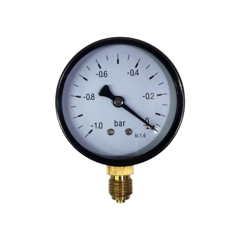 Vacuômetro 63mm Vertical 0 - 1 BAR Rosca 1/4