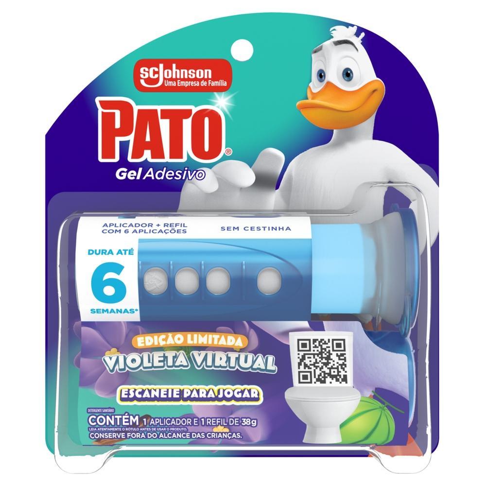 Detergente Sanitário Gel Adesivo com Aplicador Violeta Virtual Pato 38g Refil em Oferta na Shopee