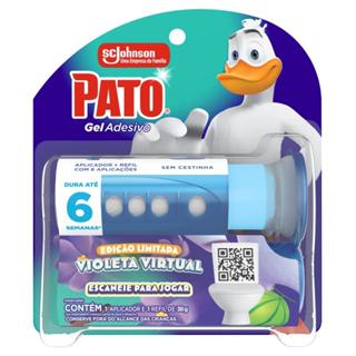 Detergente Sanitário Gel Adesivo com Aplicador Violeta Virtual Pato 38g Refil em Oferta na Shopee