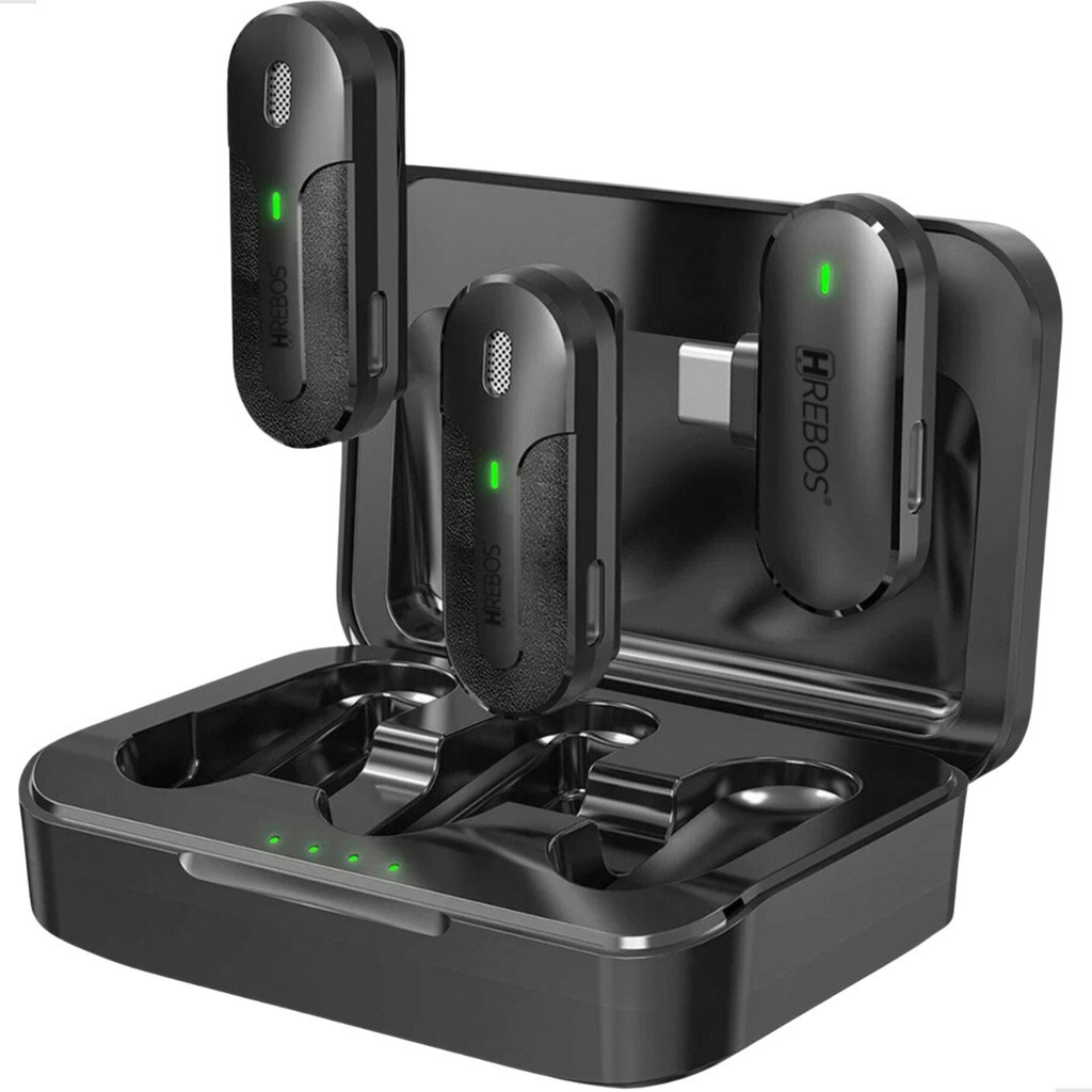 Microfone Lapela Sem Fio Profissional Hrebo If-209 Tipo-c