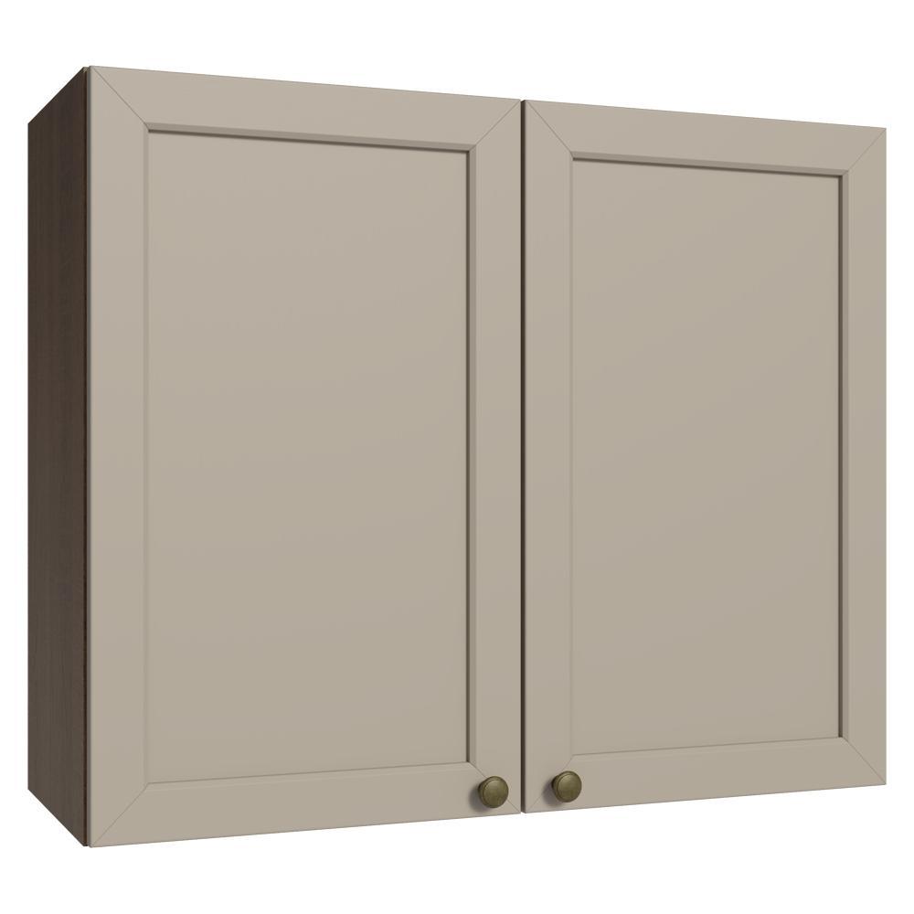 Armário Aéreo 80 cm 2 Portas Rustic/Crema Vik Madesa