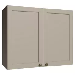 Armário Aéreo 80 cm 2 Portas Rustic/Crema Vik Madesa
