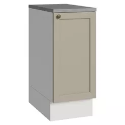 Balcão de Cozinha 35 cm 1 Porta Branco/Crema Vik Madesa