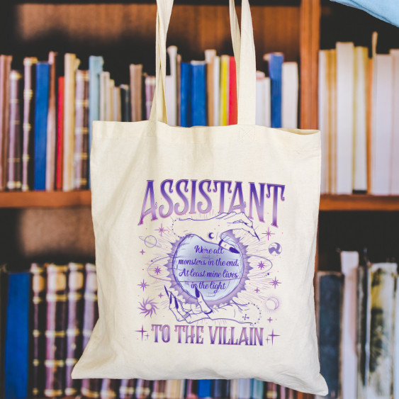 Bolsa Sacola Ecobag Litéraria 100% Algodão - Assistente do Vilão em Oferta na Shopee