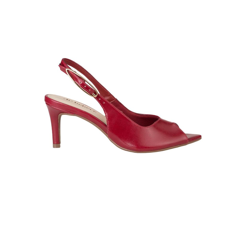 Peep Toe Assimétrico Bebecê com Fivela Lateral Alongada