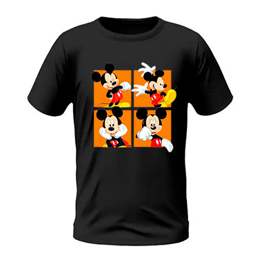 Camiseta MICKEY Adulto e Infantil blusa Unissex 100% Algodão