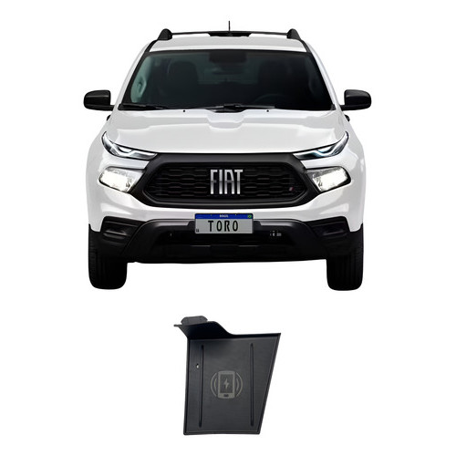 Borracha Acabamento Carregador Indução Fiat Toro 2022/2024 Preto