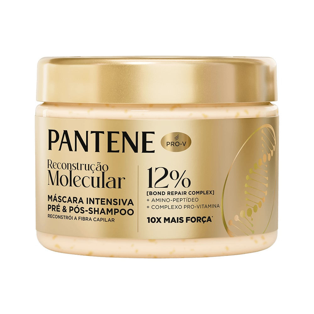Máscara Intensiva Pré e Pós Shampoo Pantene Recostução Molecular Bond Repair  270ml em Oferta na Shopee