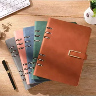 Caderno Fichario PU A5 Elegante Capa Aveludada 119 Folhas Pautadas em Oferta na Shopee