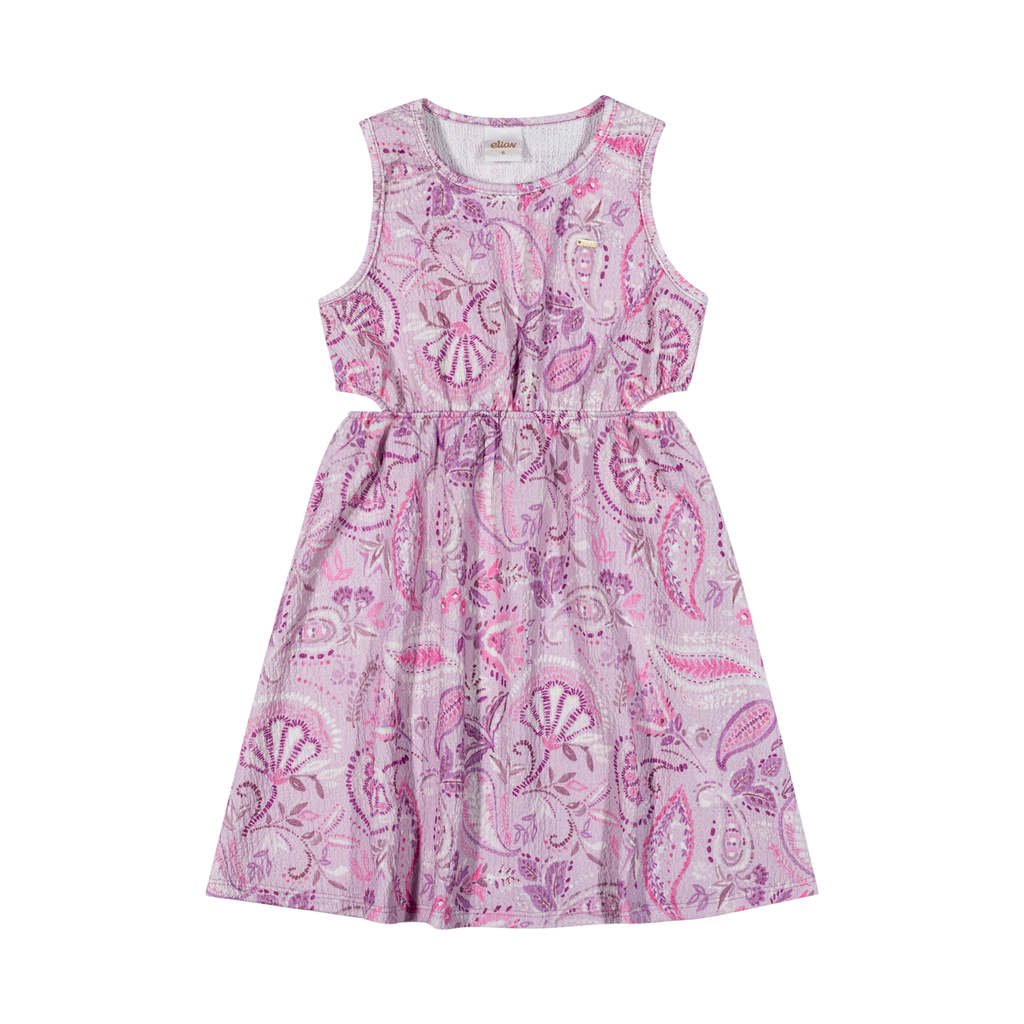 Vestido Infantil Menina Paisley Elian Rosa