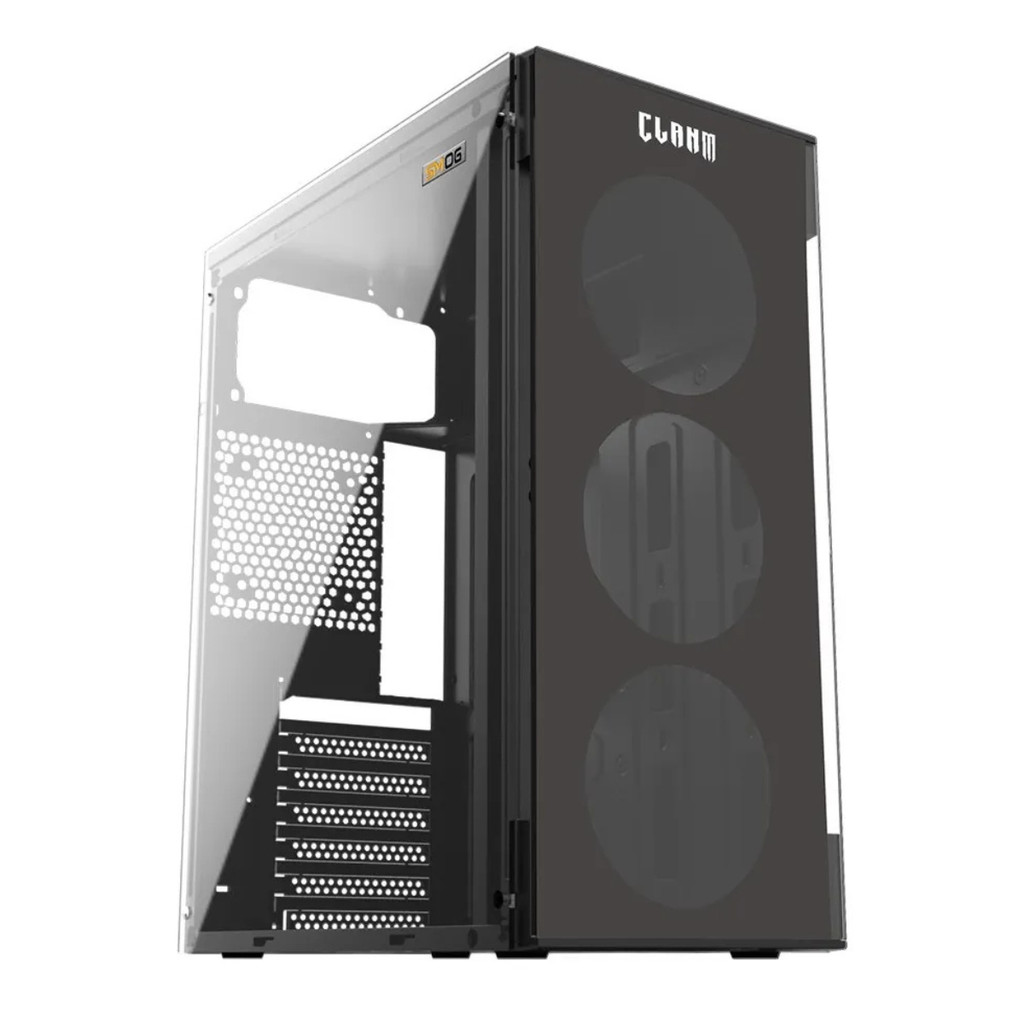 Gabinete Gamer Smog Sem Fan Vidro Temperado Placa Atx Clanm