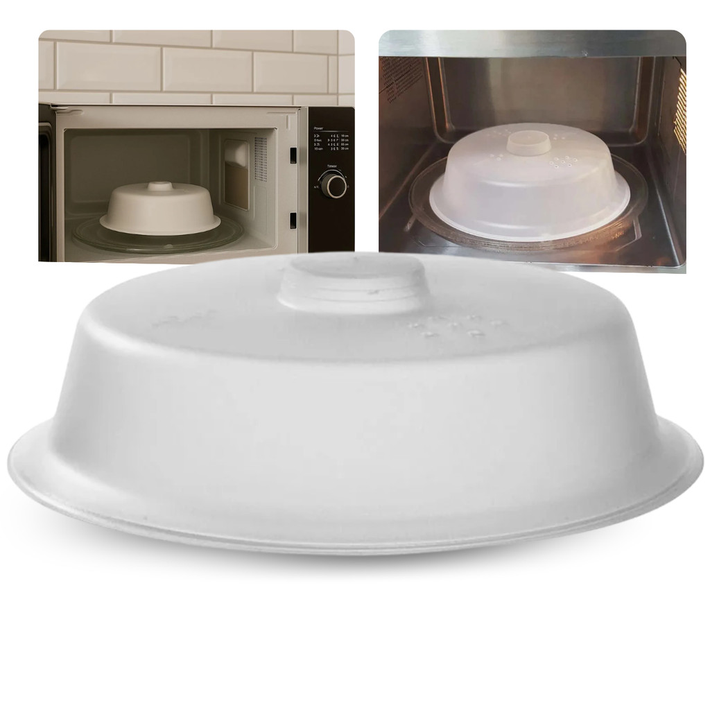 Tampa P/ Prato Microondas Protetora Evita Sujeira Bpa Free