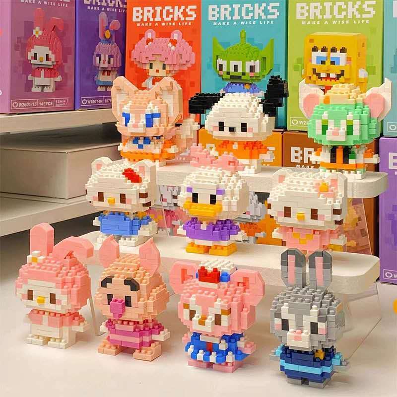 Kit de Blocos de Montar com Personagens de Animação | Presente Perfeito para Amantes de Brinquedos