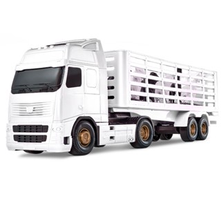 Caminhão Carreta Voyager Branco Carga Boiadeiro Boi 1350 - Roma em Oferta na Shopee