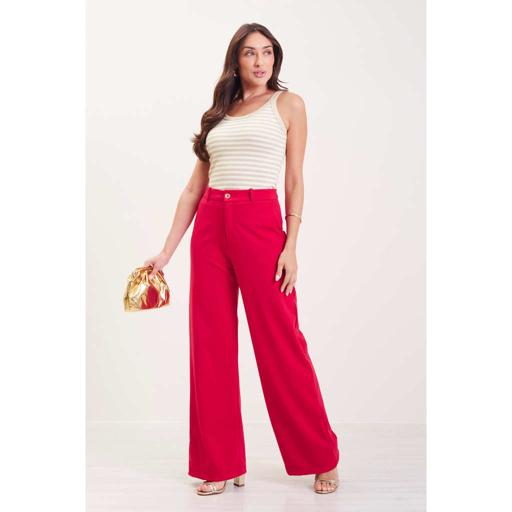 Calça Feminina Pantalona Marialícia em Oferta na Shopee