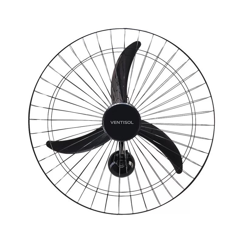 Ventilador de Parede 60 cm New Preto 127V Premium Ventisol