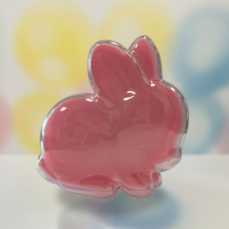 Potinho de Páscoa em Acrílico Coelhinho - Rosa - 8x7cm - 10 unidades - Rizzo