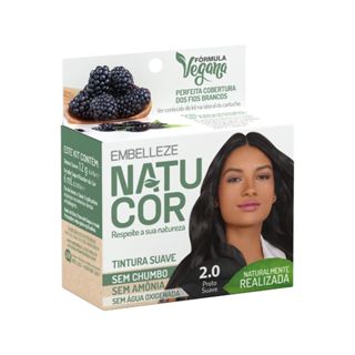 Tintura Pó Natucor Embelleze Amora-Preta Preto Suave 2.0 em Oferta na Shopee