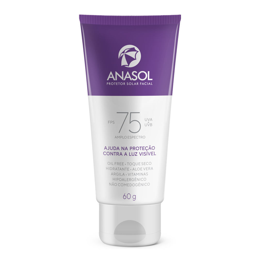 Protetor Solar Anasol FPS 75 Oi Free 60g em Oferta na Shopee