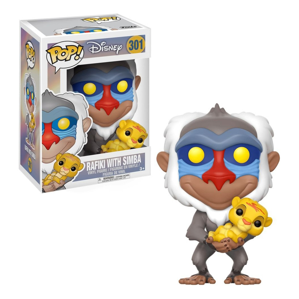 Boneco Funko Pop! Disney - O Rei Leão - Rafiki Com Simba