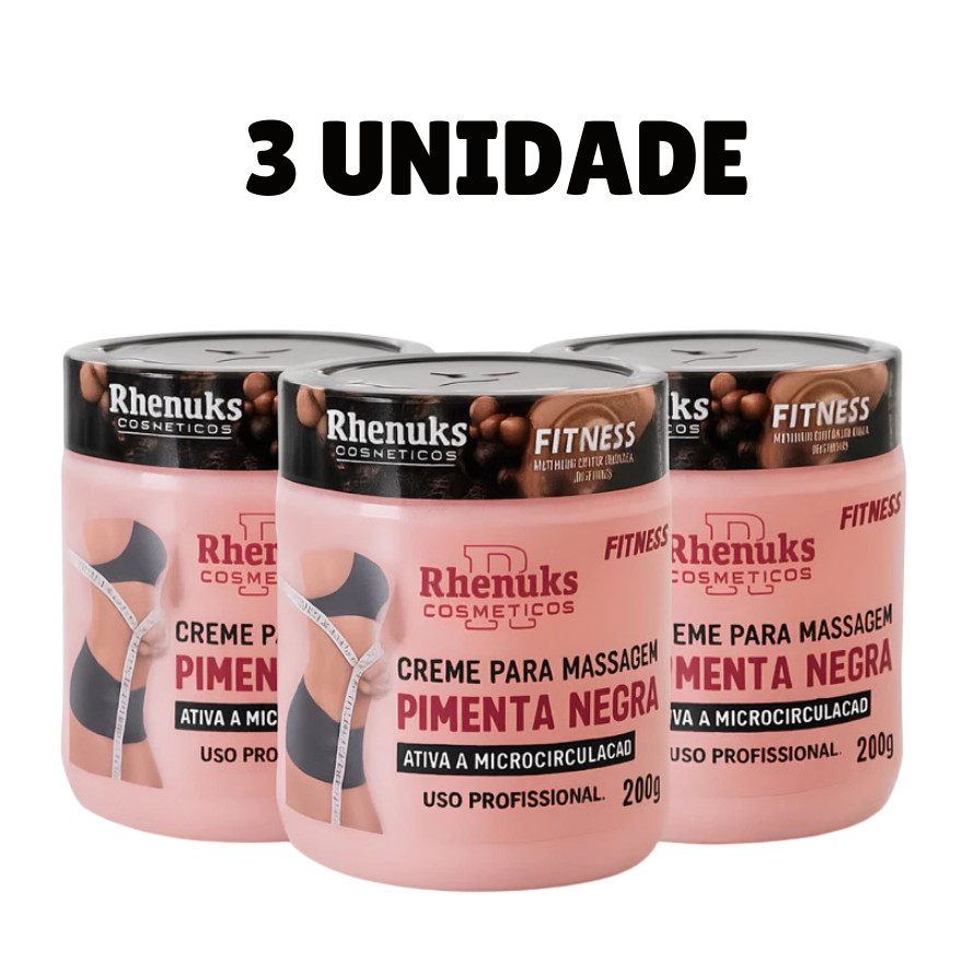 Kit 3, 2 ou 1 Gel Pimenta Negra Corporal em Oferta na Shopee