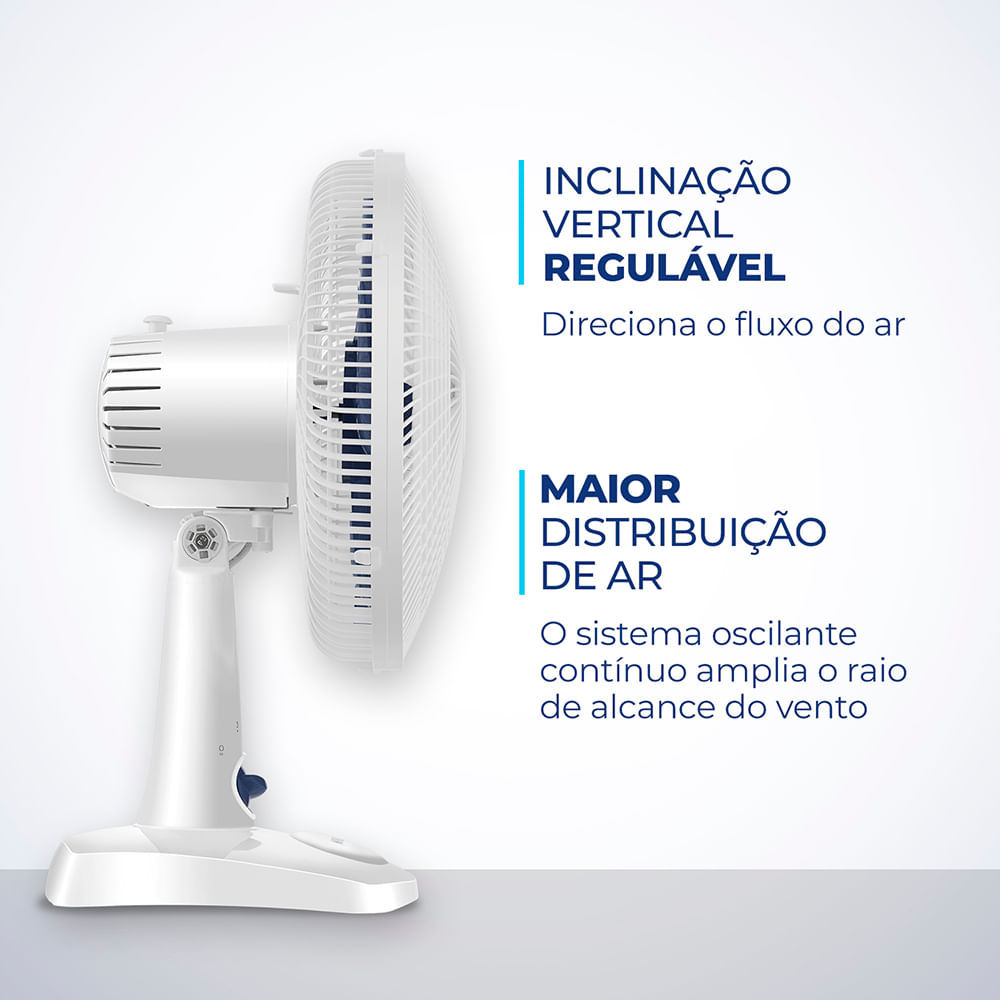 Ventilador de Mesa Mondial 6 Pás Super Power Branco VSP-30-W - 30cm 220V