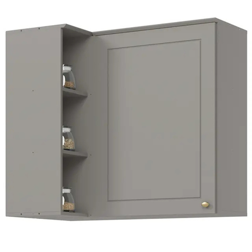 Armário Aéreo Canto Reto 1 Porta MDF Americana Henn