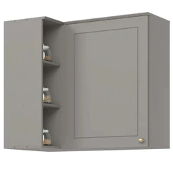Armário Aéreo Canto Reto 1 Porta MDF Americana Henn