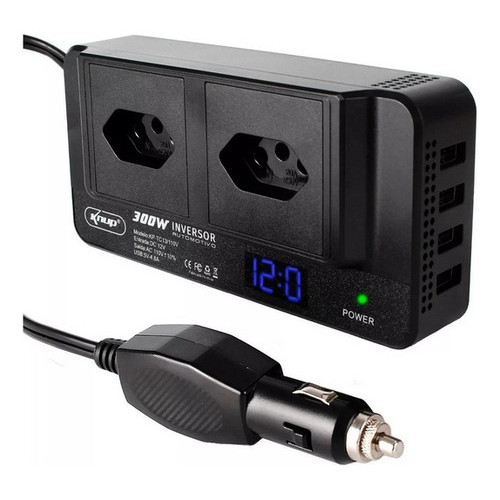 Inversor Carro 12v Acendedor P/ Tomada 110v Conversor +4 Usb Knup