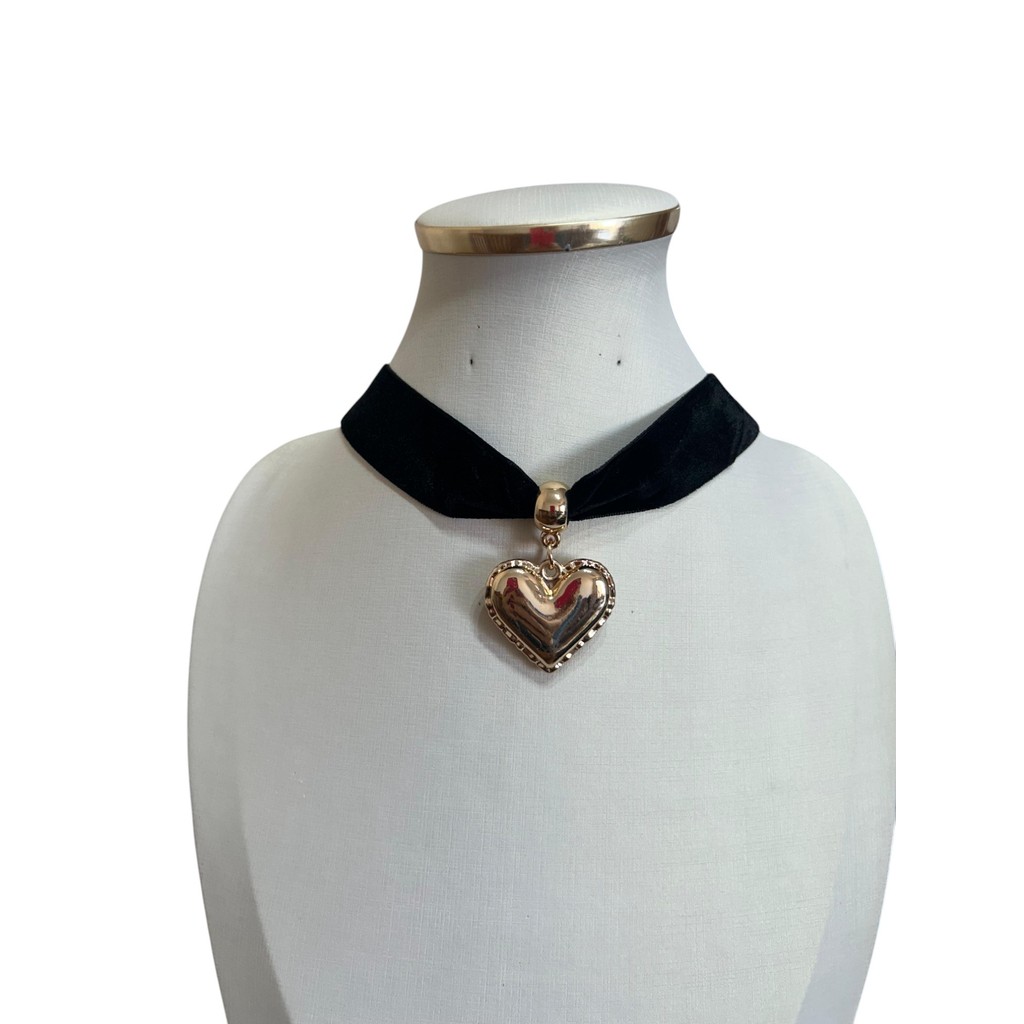 Colar Gargantilha Choker Coração Feminino Tendência em Oferta na Shopee