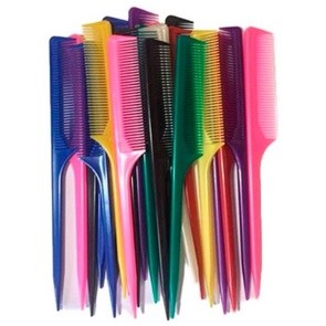 Pente de Cabelo Plástico Cabo Fino - 24 Unidades