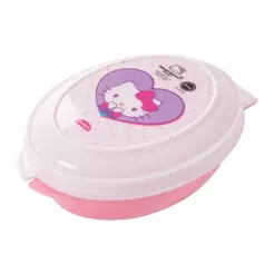 Saboneteira Hello Kitty Porta Sabonete Tampa Fixa Rosa Viagem Bolsa Mochila Plasútil