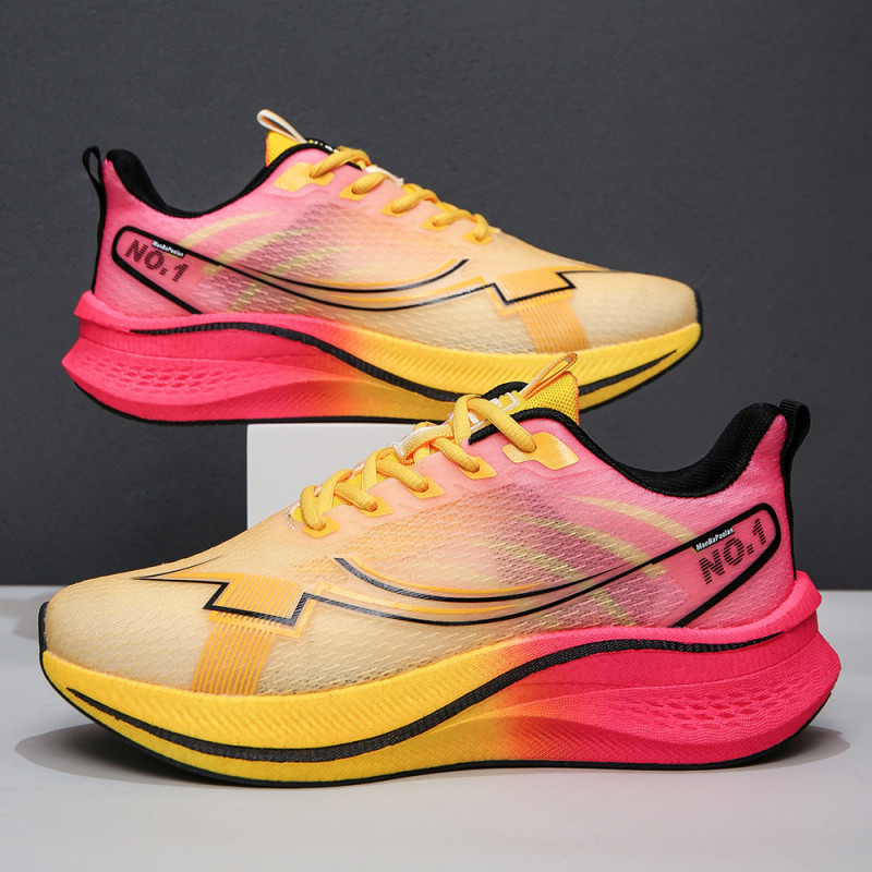 Novos tênis masculinos da moda, tênis casuais com placa de carbono em malha, tênis de corrida respiráveis em tamanhos gr