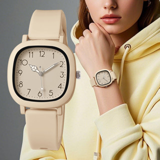 Relógio Feminino Quadrado Moderno Silicone Confortável com Números Grandes – Dia a Dia em Oferta na Shopee