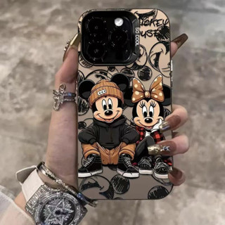 Anti-impacto silicone Capinha capa Fosco Mickey Mouse para IPhone XR 11 12 13 14 15 16 17 PRO MAX 14 15 16 PLUS em Oferta na Shopee