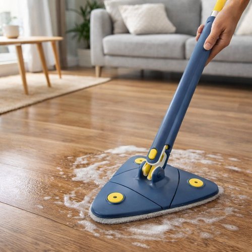 Mop Giratório 360 Graus Limpeza Prática Triangular Super Absorvente Doméstico