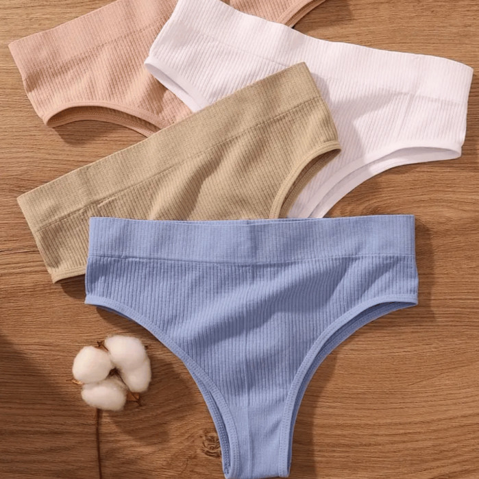 Kit 6 Calcinhas Canelada Importada Esportiva Dia A Dia Sem Costura Riscadinha Textura Sem Costura em Oferta na Shopee