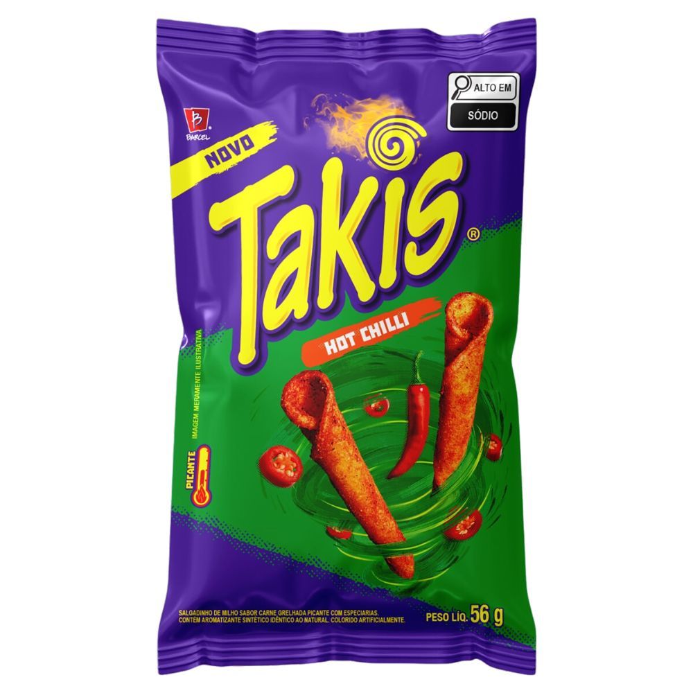 Salgadinho de Milho  Takis Hot Chilli Picante 56g em Oferta na Shopee