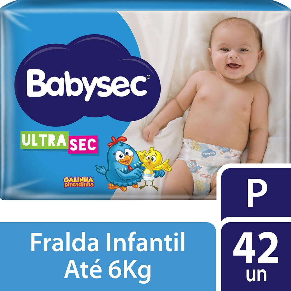 Fralda Descartável Babysec Ultrasec Galinha Pintadinha P 42 Unidades em Oferta na Shopee
