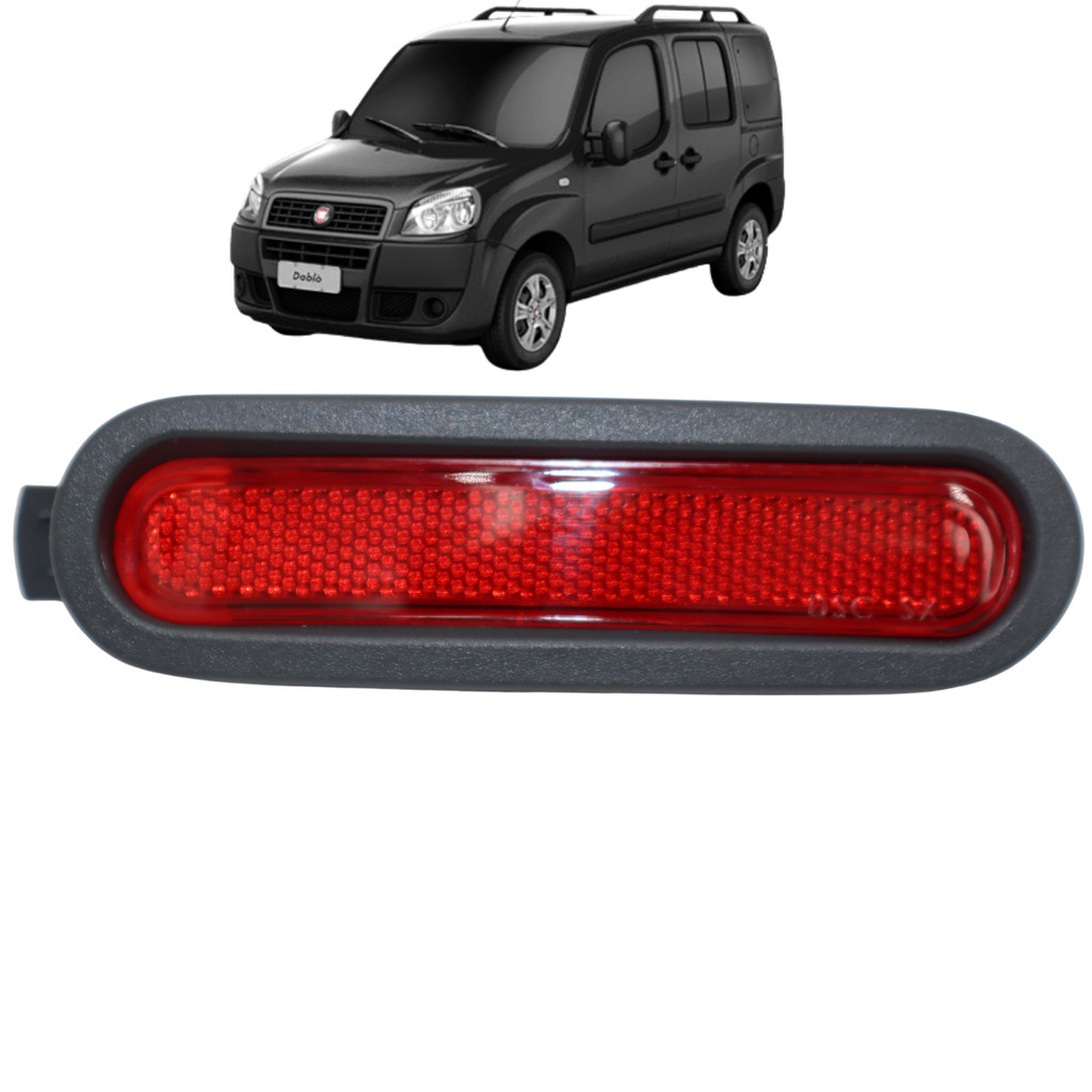 Refletor Para Choque Traseiro Doblo Adventure Esquerdo 2010 Até 2021