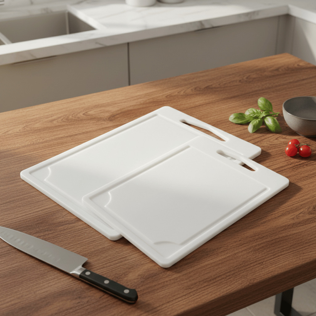 Tábua De Corte Profissional PP Branco 36/42cm - KeHome / Cozinha Multiuso / Carnes Vegetais e Frutas