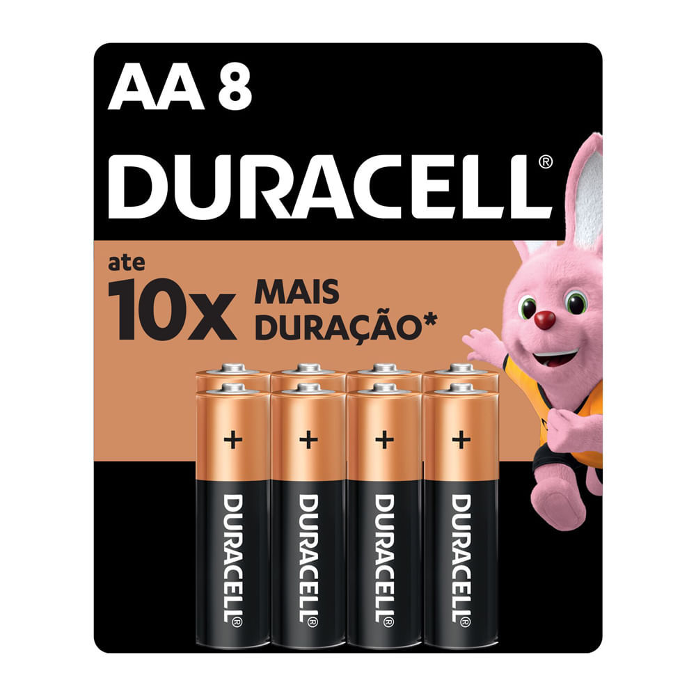 Pilha Duracell AA Alcalina 8 Unidades em Oferta na Shopee