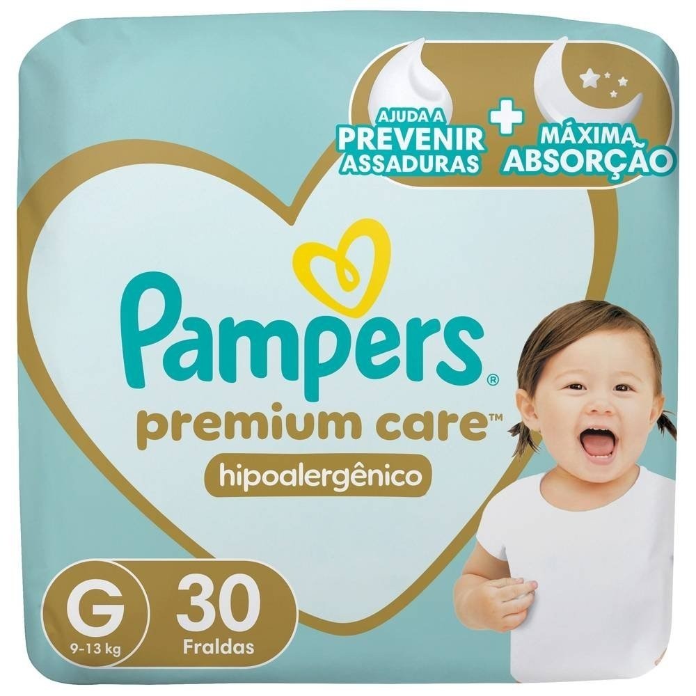 Fraldas Pampers Premium Care G 30 Unidades em Oferta na Shopee