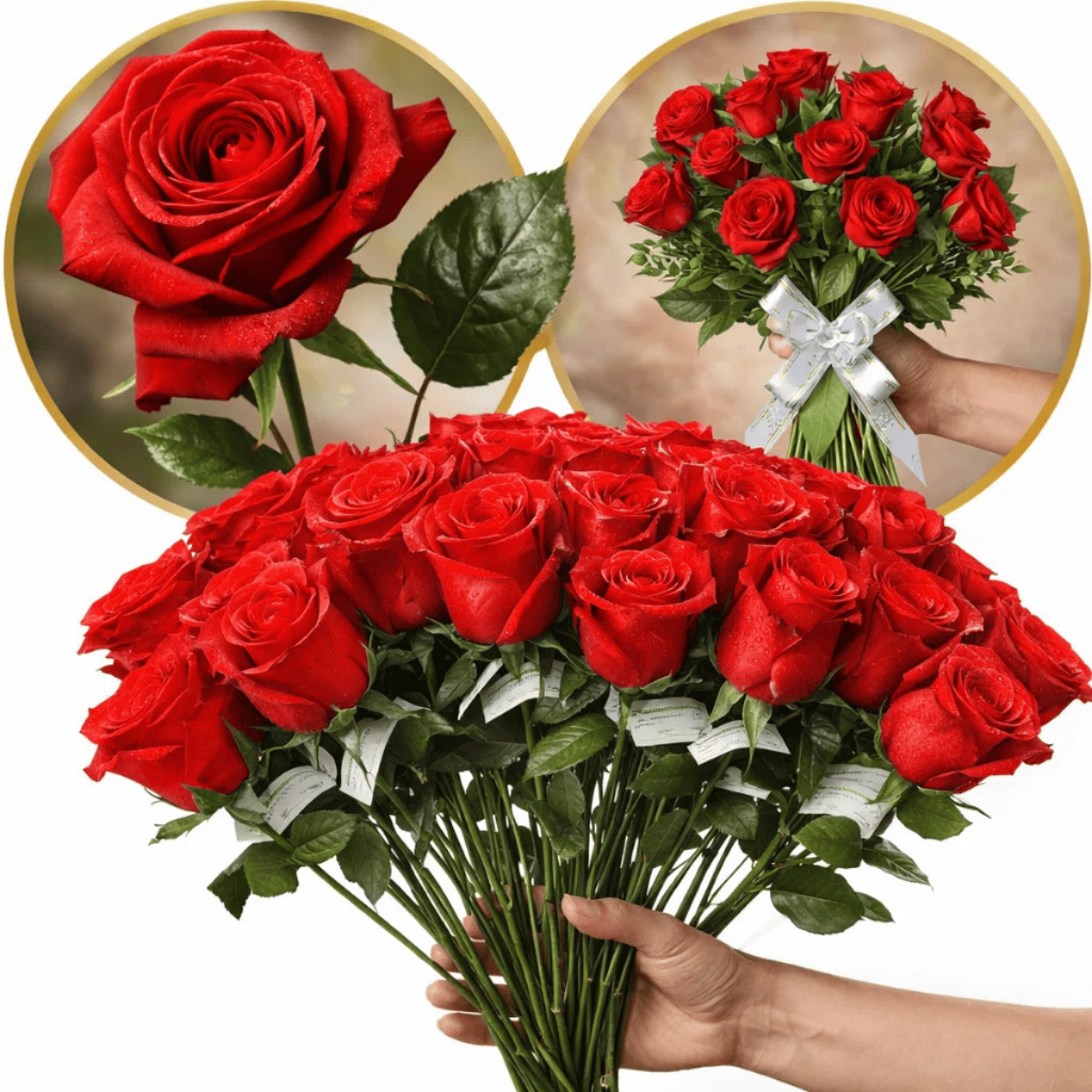 Kit De 05 Até 30 Rosas Artificiais Realistas Presente Decoração Elegante Namorada Mãe Atacado