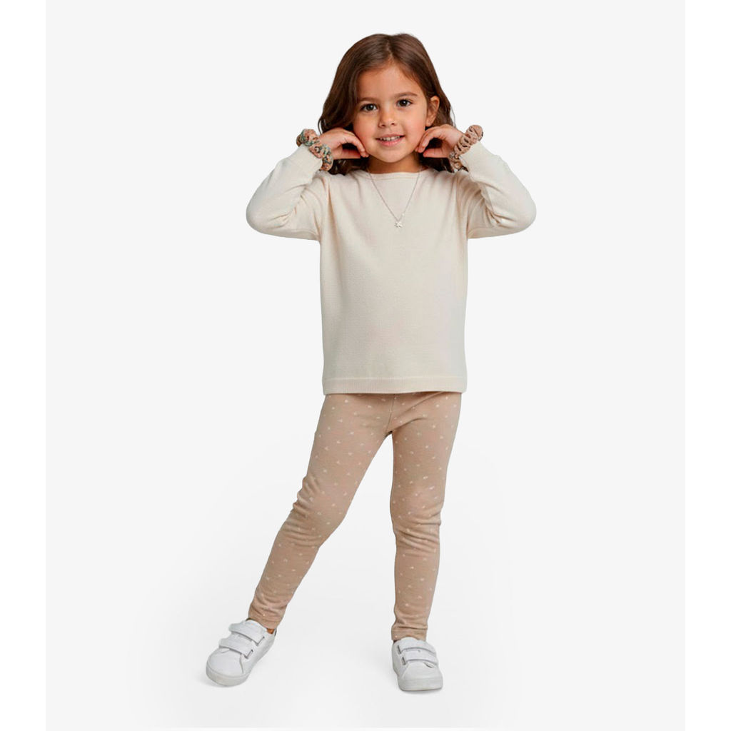 Legging Infantil Em Cotton Select Marrom em Oferta na Shopee