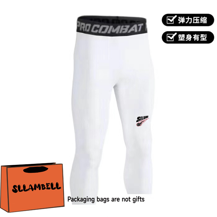 Calças magras cortadas cinco pontos para meninos exame físico Fitness Wear alta elástica de secagem rápida correndo equi