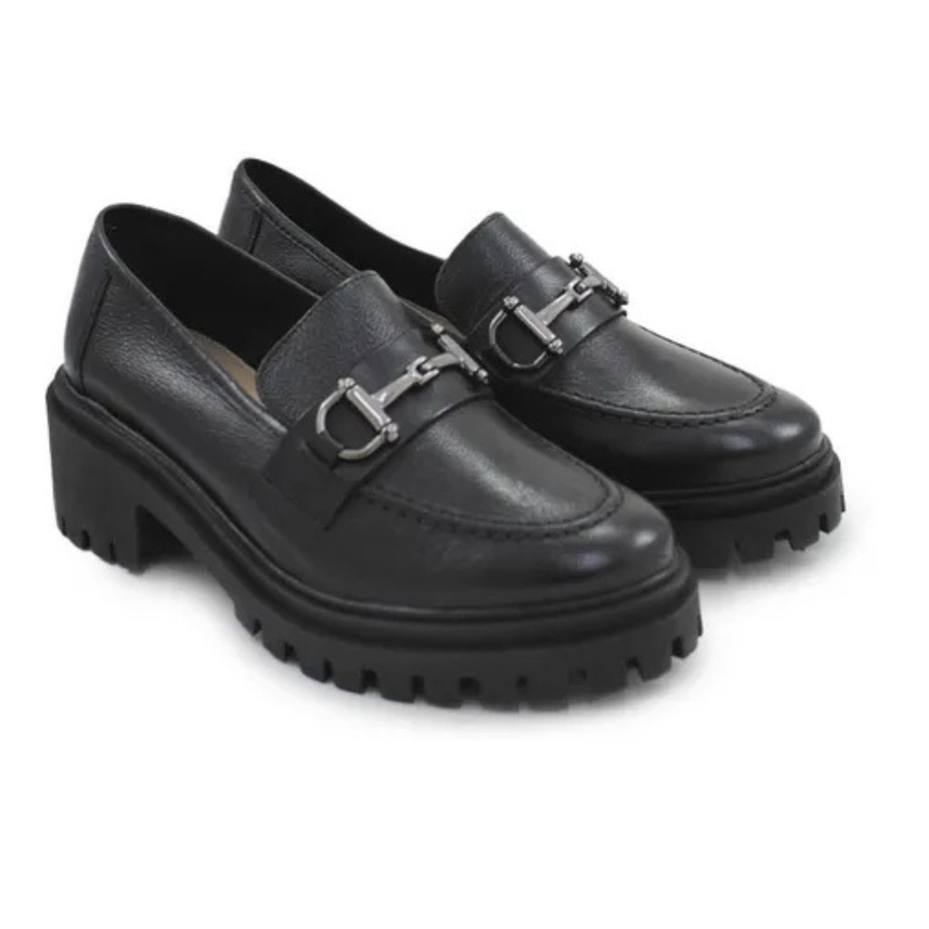 Sapato Mocassim Feminino Oxford Tratorado