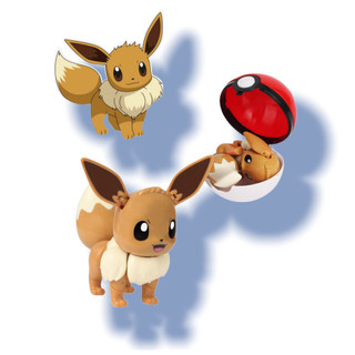 Boneco Pokémon Eevee Transformável com Pokébola - Colecionável Modelos à Escolha