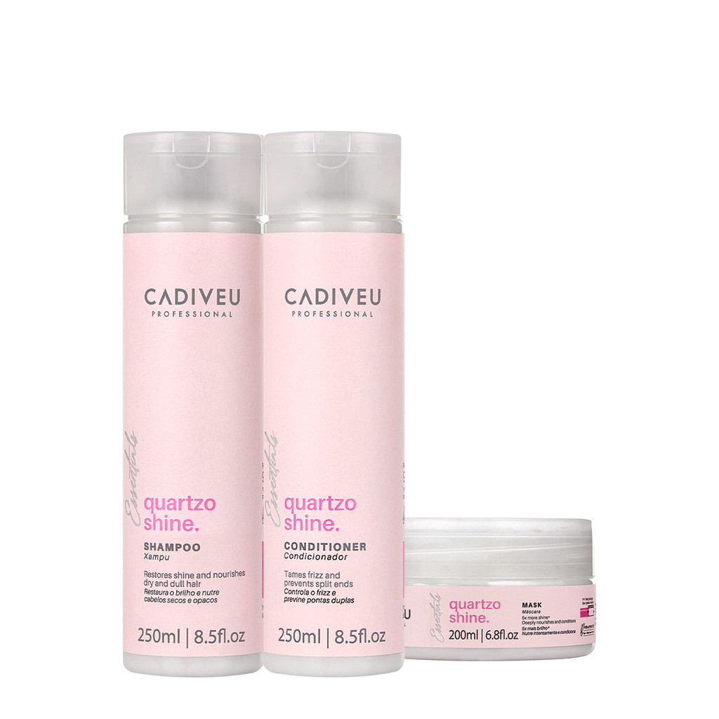 Kit Cadiveu Professional Quartzo Shine Shampoo Condicionador e Máscara (3 produt